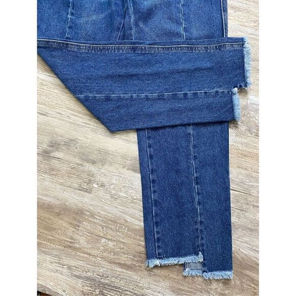 Mango Denim Straight Cropped Capri Jeans Juniors Size 1 - Picture 2 of 6